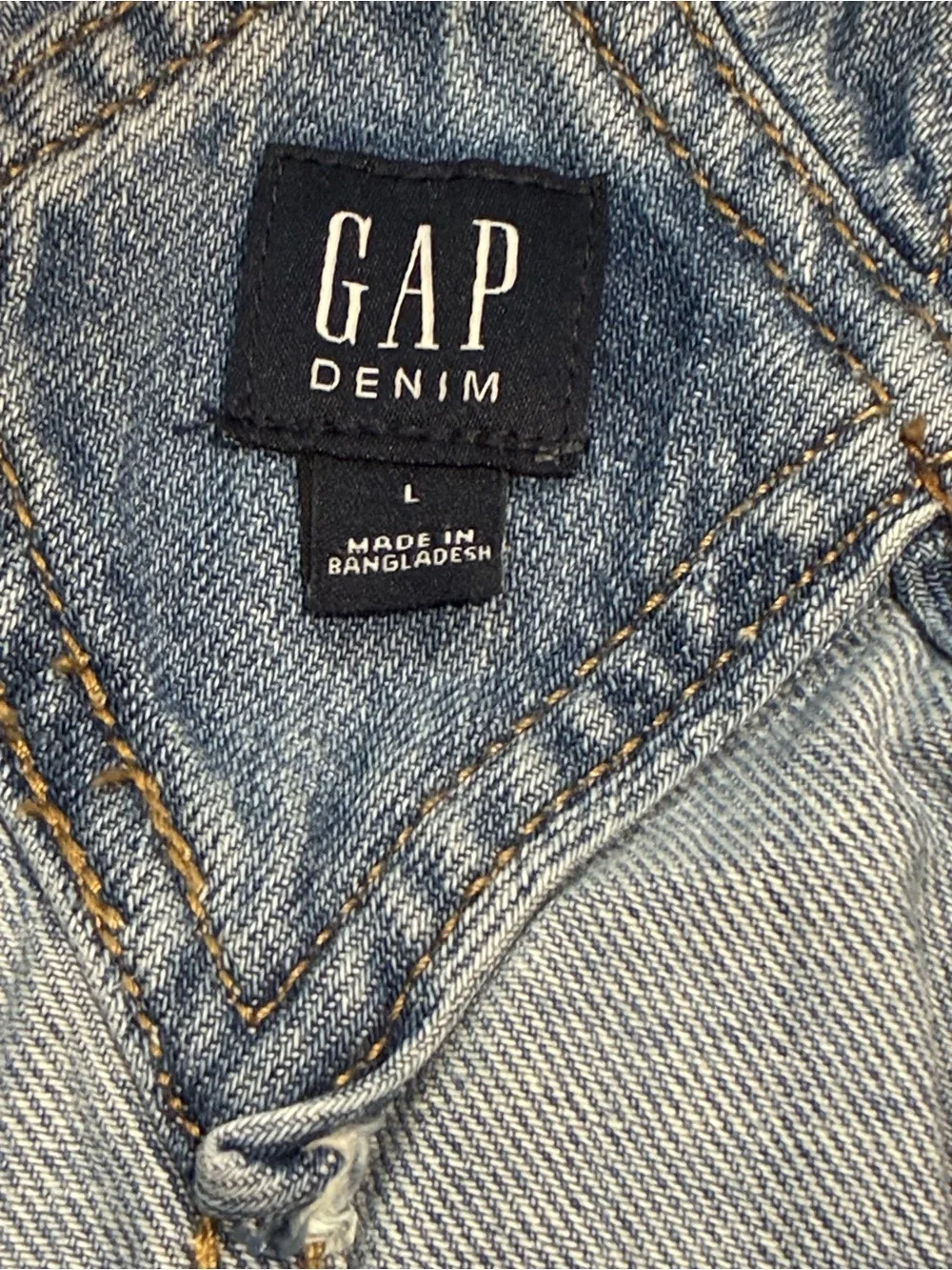 Gap Kids Girls Denim Shortalls Large 10 11 Distressed Jean Overalls 100% Cotton